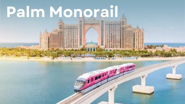 Palm Monorail passing by Atlantis