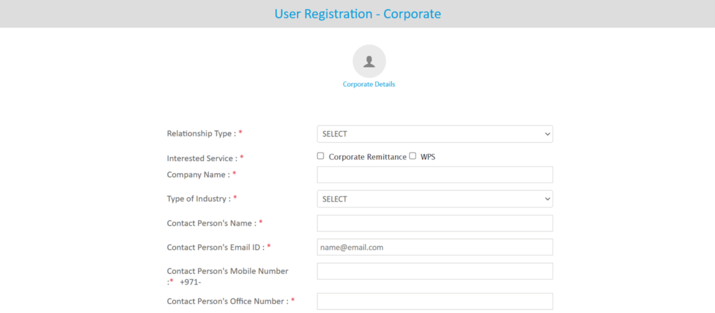 Corporate sign-up