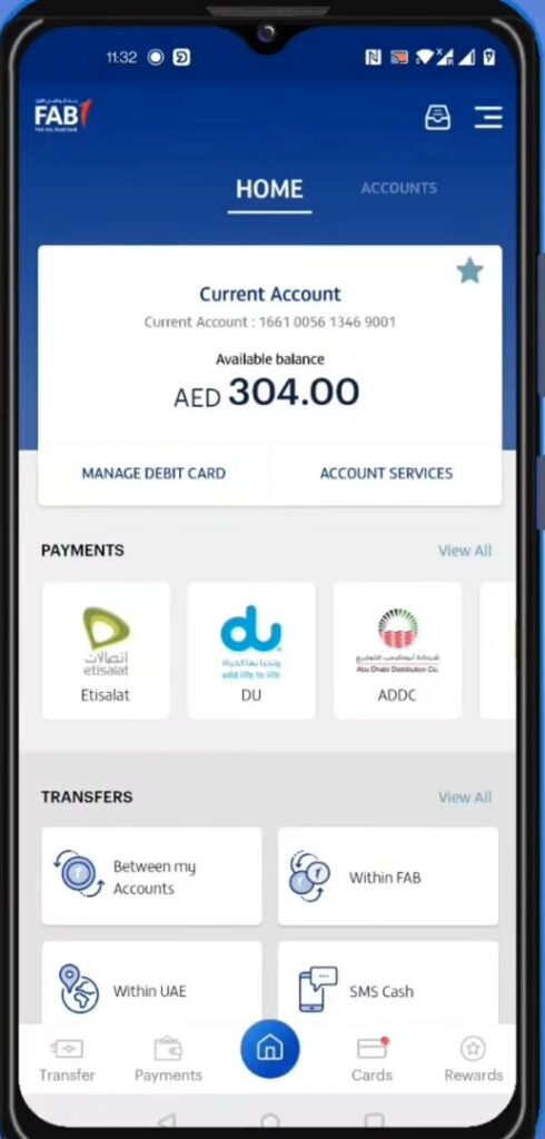 Activate FAB Debit Card Online By Mobile App