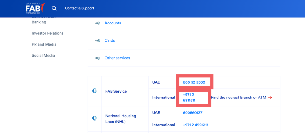 Contact FAB customer service