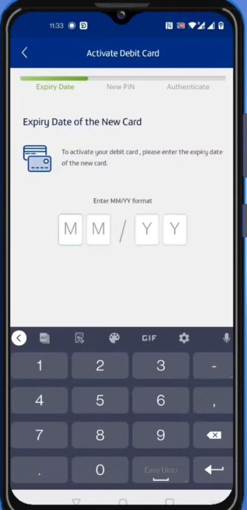 Enter your card’s expiry date