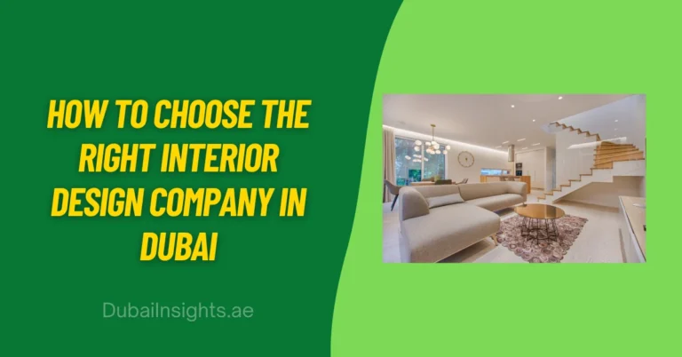How to Choose the Right Interior Design Company in Dubai
