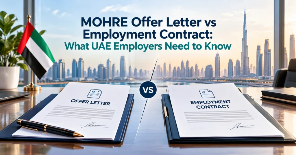 MOHRE Offer Letter vs Employment Contract What UAE Employers Need to Know